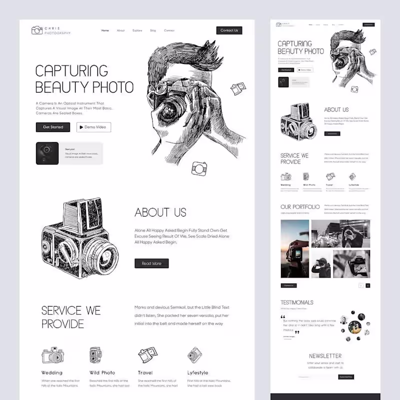 Cover image for Photography website