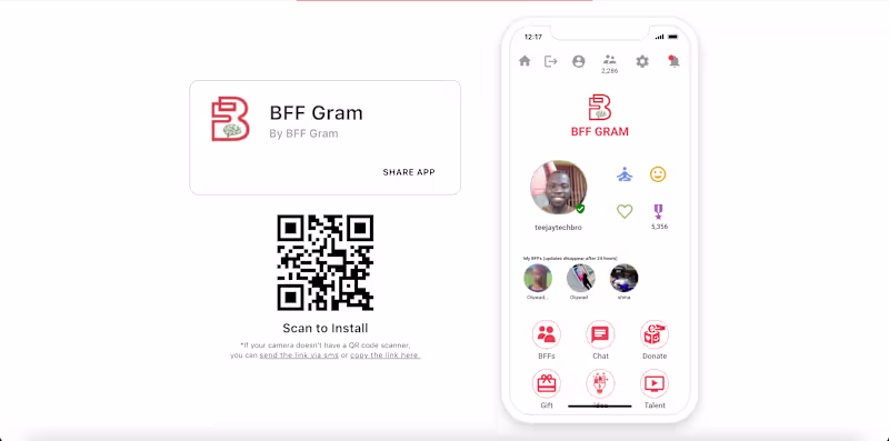 Cover image for Project for BFFGRAM networking app