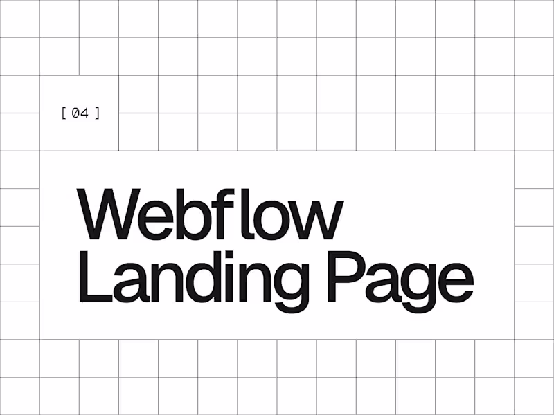 Cover image for Webflow Landing Page