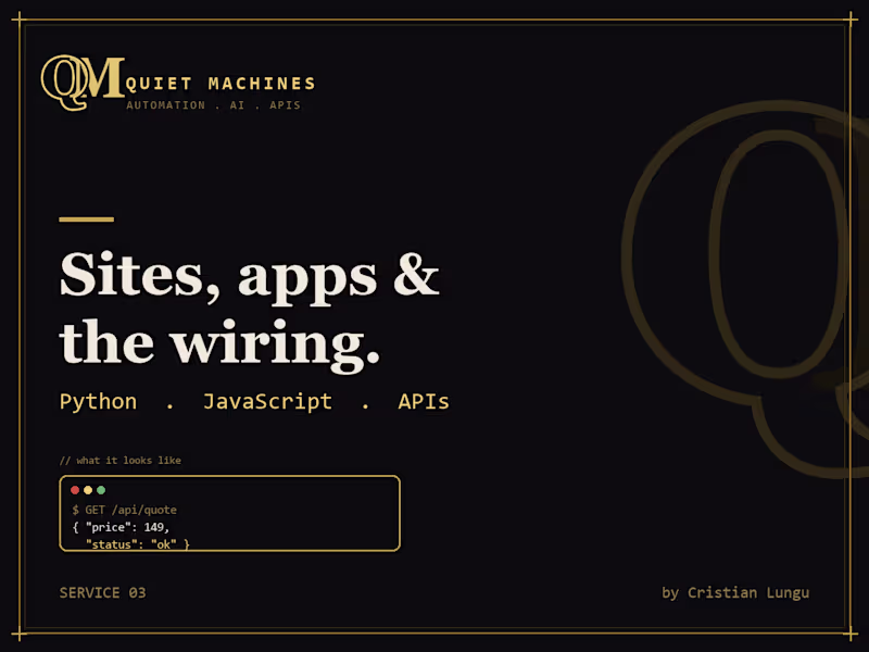 Cover image for Build a website, web app or API backend
