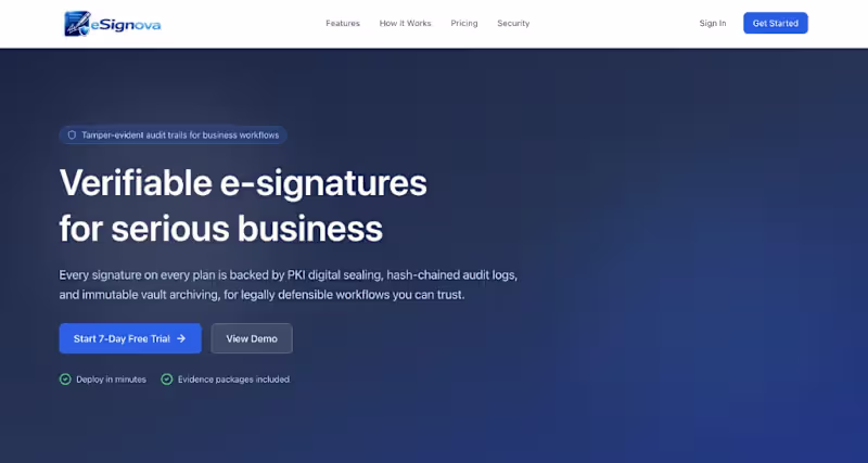 Cover image for E-signature App Landing Page