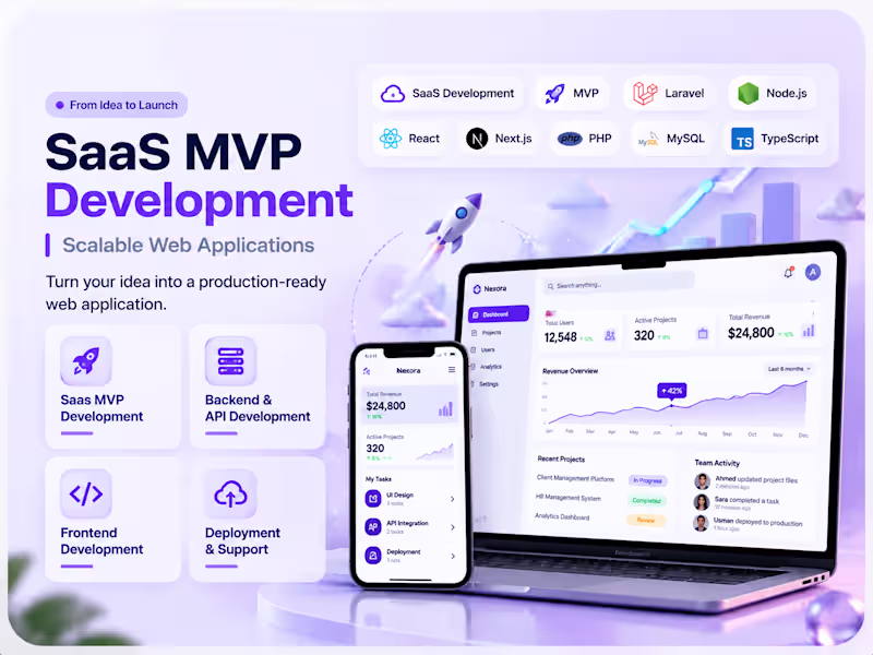 Cover image for SaaS MVP Development | Scalable Web Applications