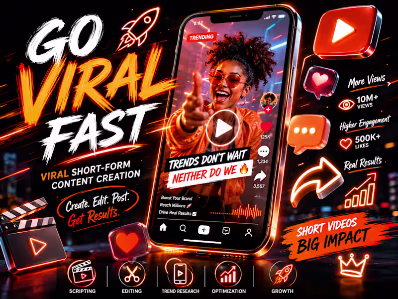 Cover image for Viral Short Form Content Creation (AI-Edited for Retention)