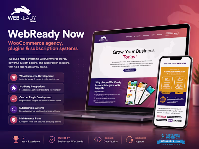 Cover image for WebReady Now is a WooCommerce-focused