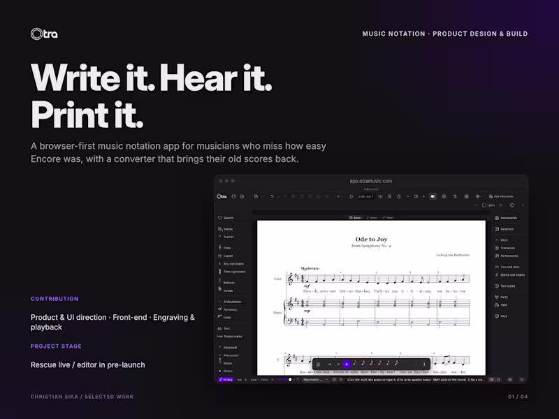 Cover image for Otra: Write It. Hear It. Print It.