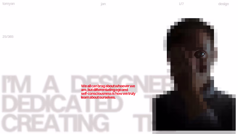 Cover image for Poster layout design or creative personal site hero section.