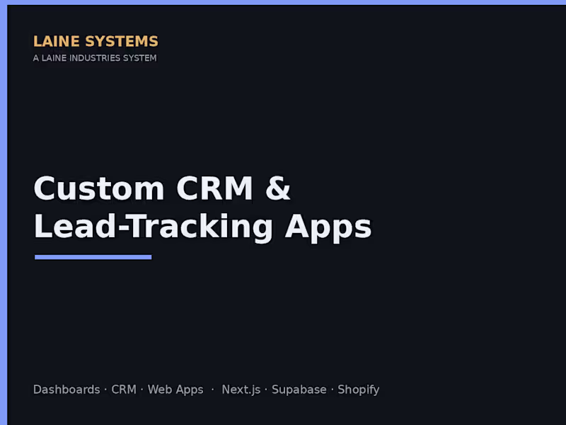 Cover image for Custom CRM & lead-tracking apps
