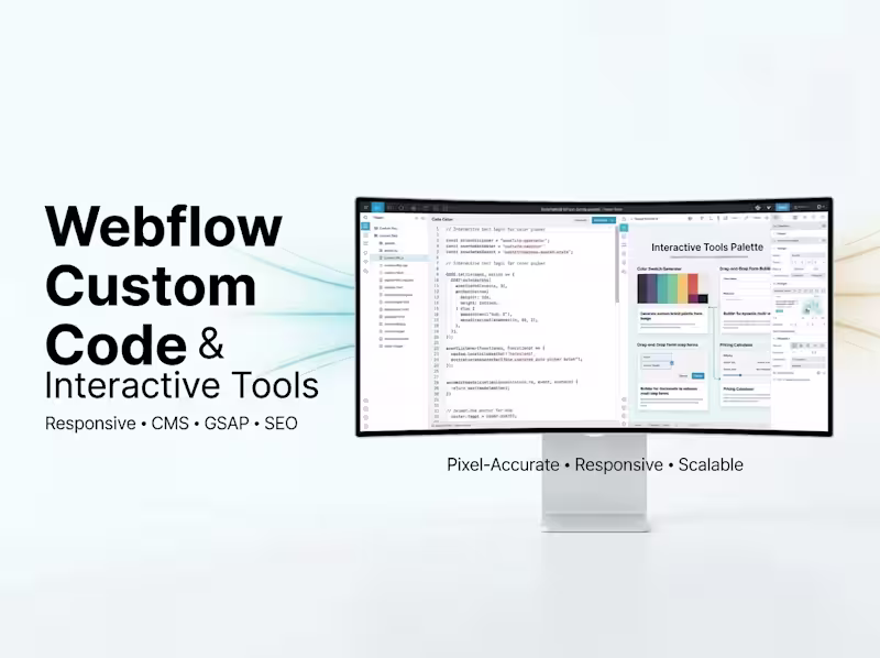 Cover image for Webflow Custom Code & Interactive Tools
