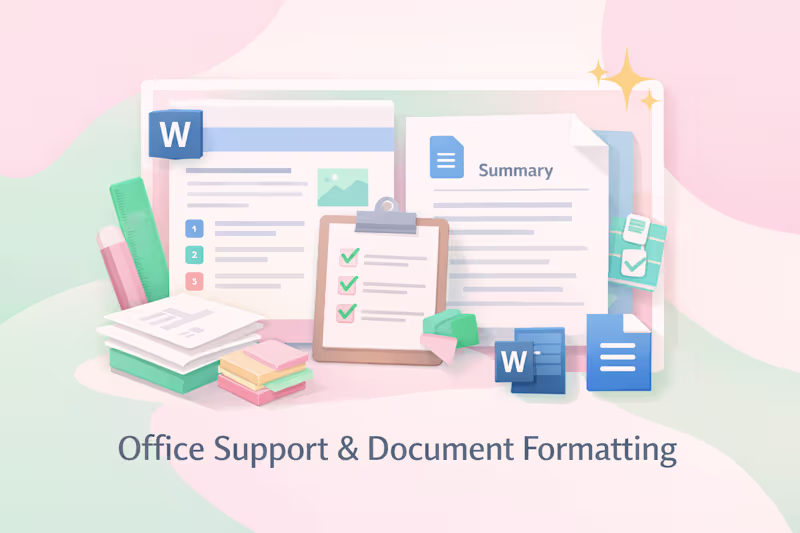 Cover image for Office Support & Document Formatting