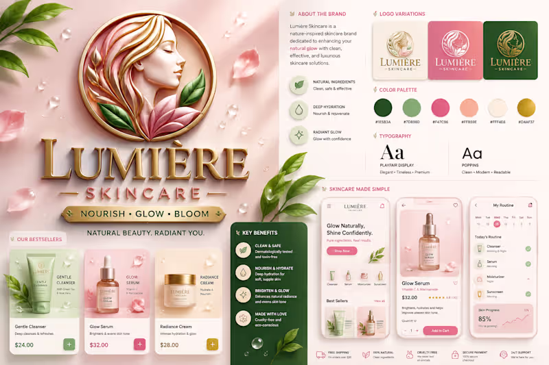 Cover image for A luxurious 3D skincare identity