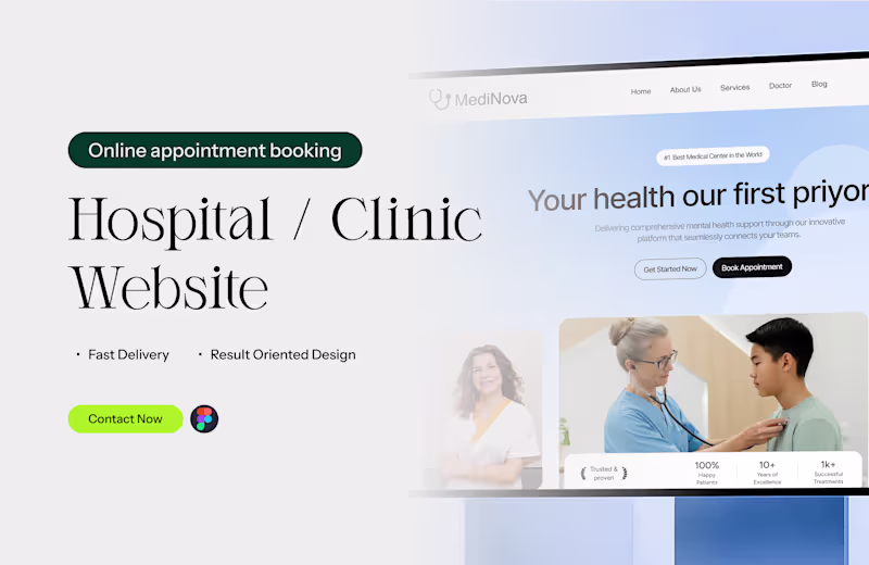 Cover image for Clinic or Hospital Website Design