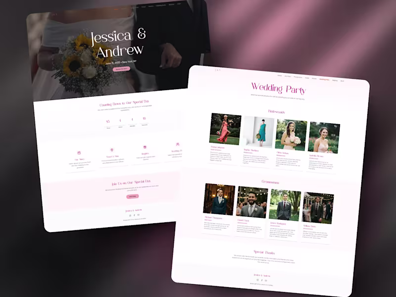 Cover image for Jessica & Andrew Wedding website