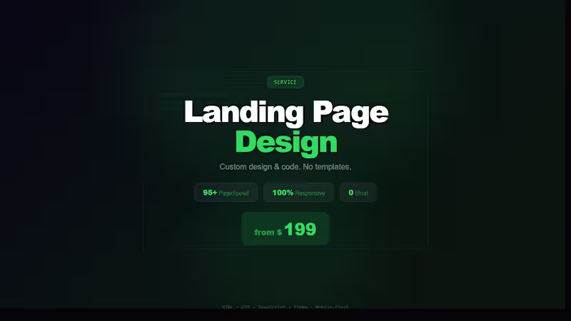 Cover image for Landing Page — Design & Development