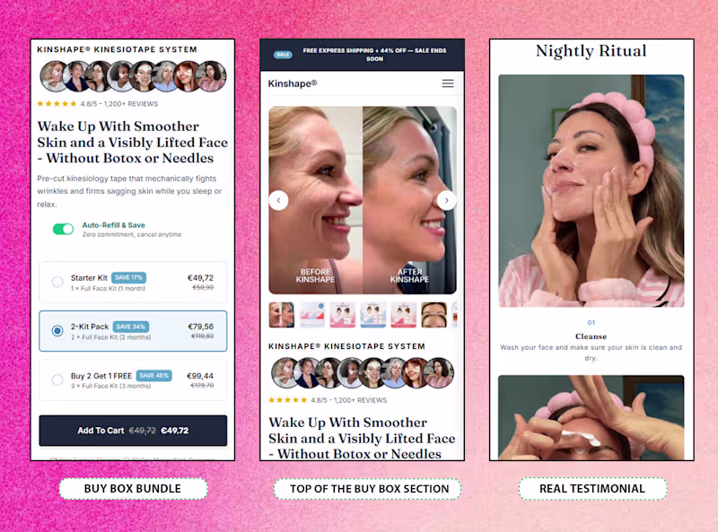 Cover image for "Kinshape" Replo Product page |
