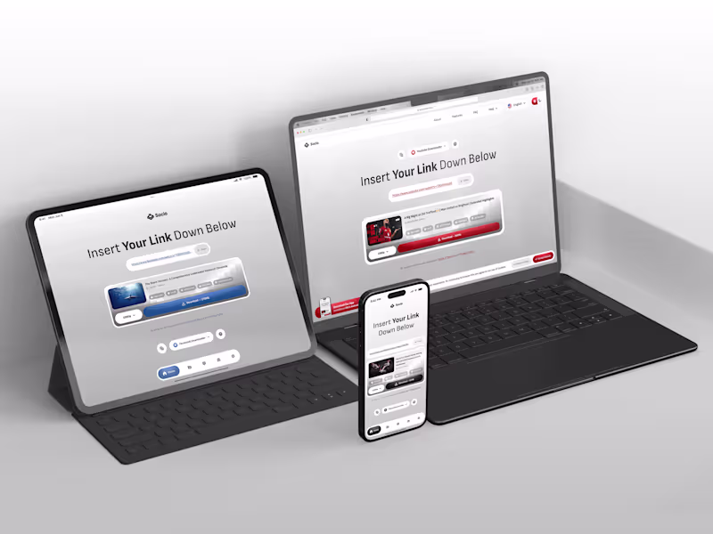 Cover image for Socio Downloader - UI/UX SaaS Design