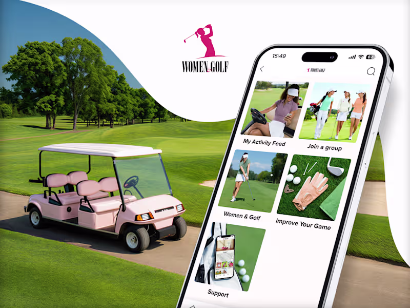Cover image for Women&Golf UI App Branding Redesign