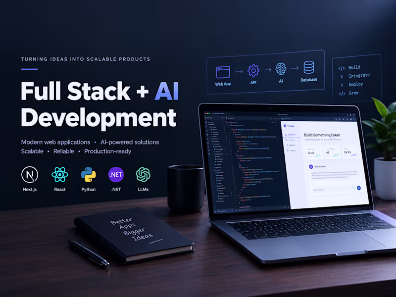 Cover image for I will build your full-stack web application with AI features