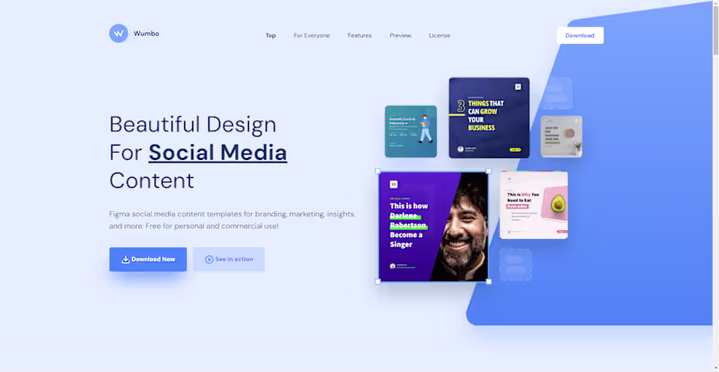 Cover image for Social Media Content Template Landing Page