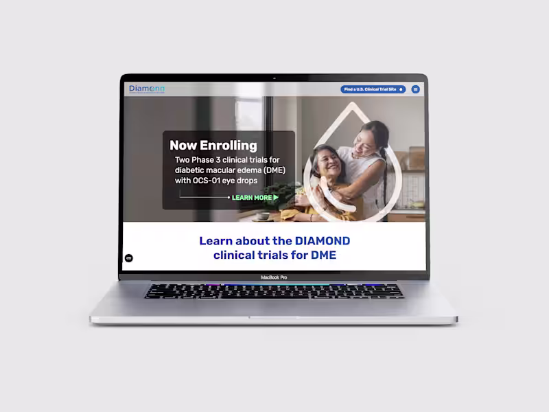 Cover image for Designed a website for a clinicla trial targeting Diabetic M...