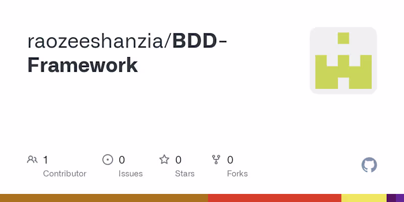 Cover image for raozeeshanzia/BDD-Framework