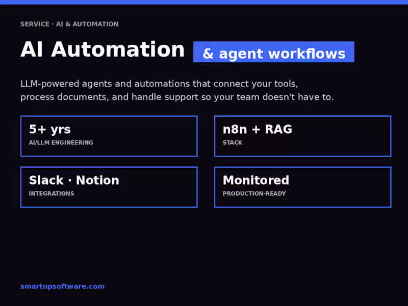 Cover image for AI Automation & Agent Workflows