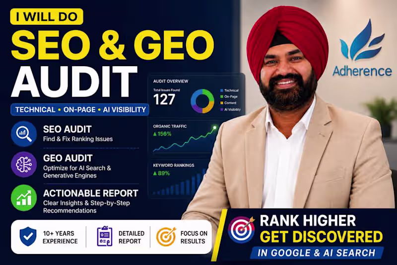 Cover image for  Full SEO & AI Visibility Audit with Dashboard & Report