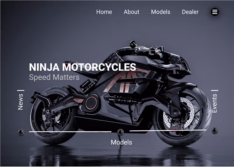 Cover image for Motorcycle brand website hero concept