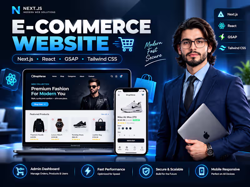 Cover image for Modern E-commerce Website Design & Development