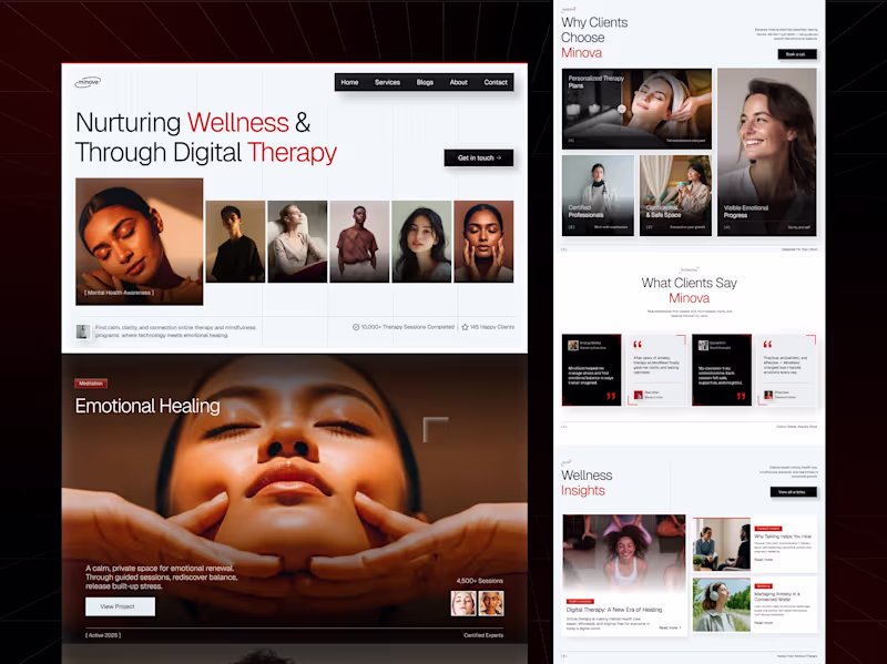 Cover image for  Wellness Platform Design & Build for Minova in Framer