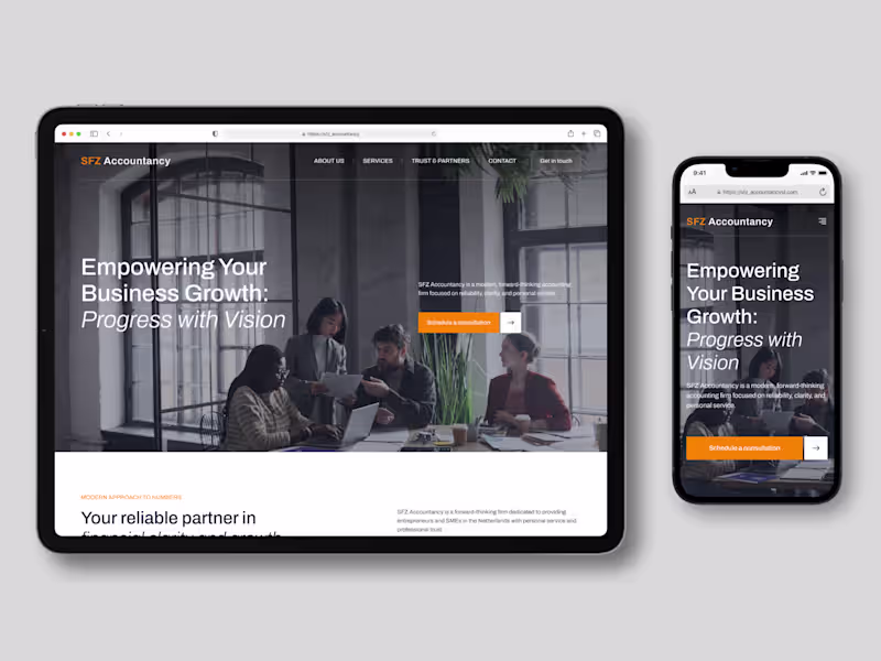 Cover image for SFZ Accountancy Website Design
