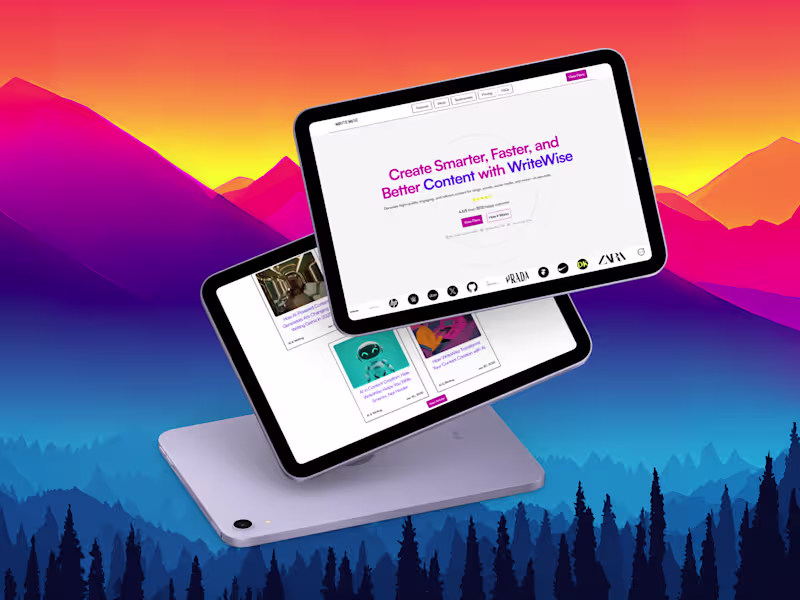 Cover image for WRITE WISE Case Study: A Framer Website Development