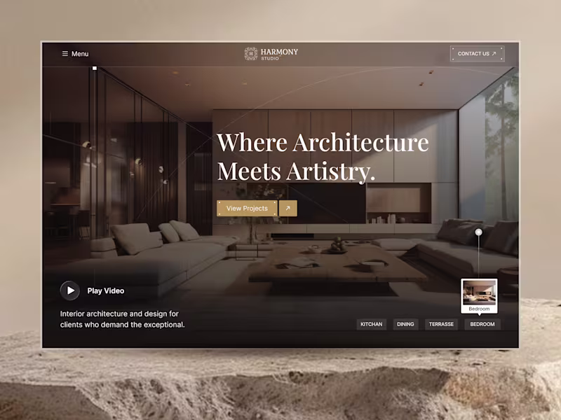Cover image for Harmony Studio Website by Framer