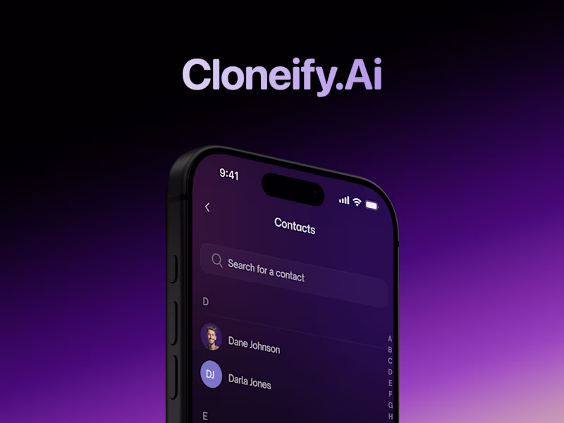 Cover image for Cloneify AI  | UI/UX Design for Mobile App MVP
