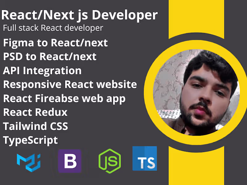 Cover image for Frontend Engineer | React.js Developer | Next.js Developer