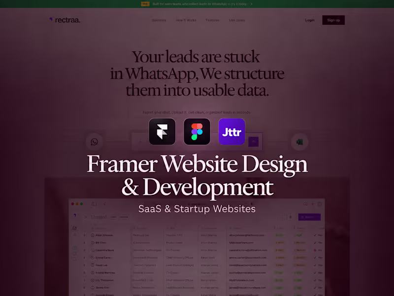 Cover image for Framer Website Design & Development for SaaS