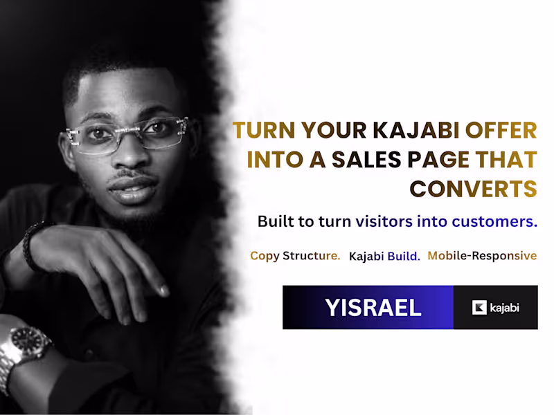 Cover image for Kajabi Sales Page Design & Build | High-Converting Course & Co