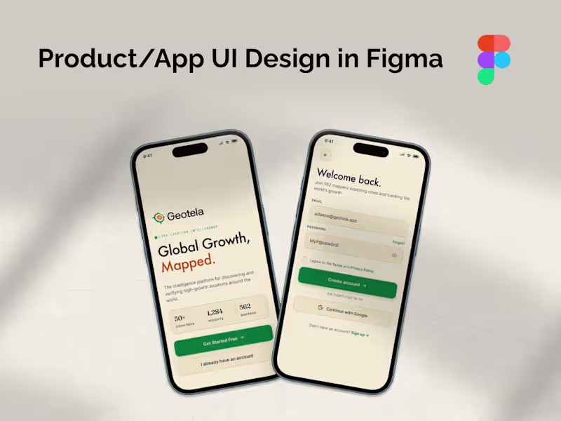 Cover image for Product/App UI Design in Figma (Up to 10 Screens)