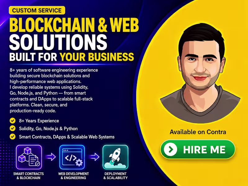 Cover image for Blockchain & Full-Stack Development