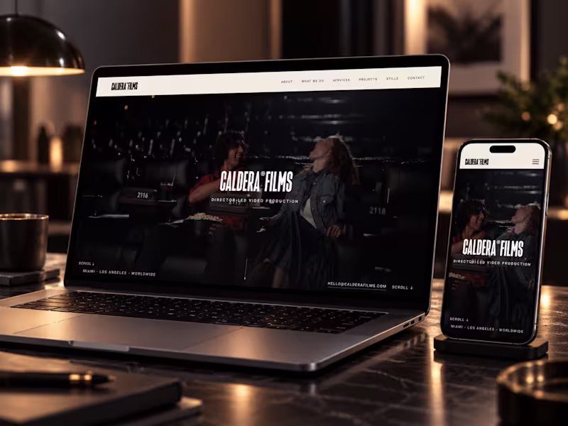 Cover image for Caldera Films Cinematic Website Design