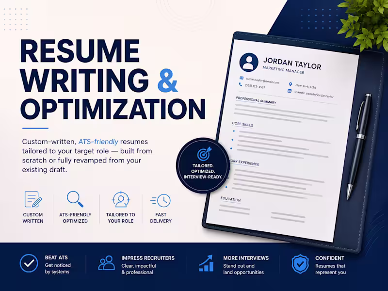 Cover image for Resume Writing & Optimization