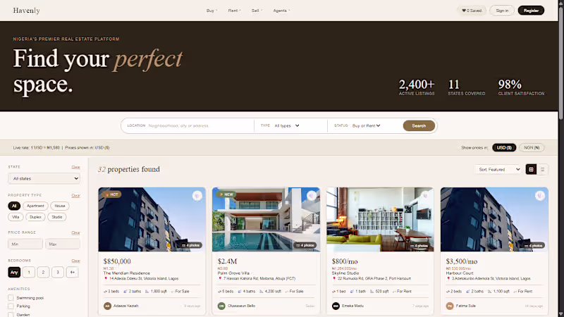 Cover image for Real Estate Listing Platform
