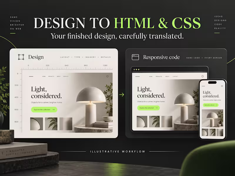 Cover image for Build one responsive website section from Figma