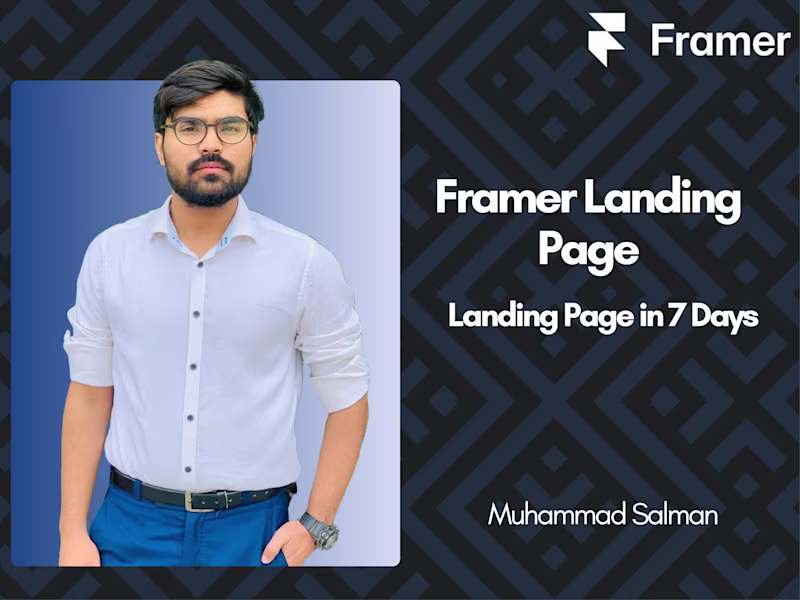 Cover image for High-Converting Framer Landing Page in 7 Days