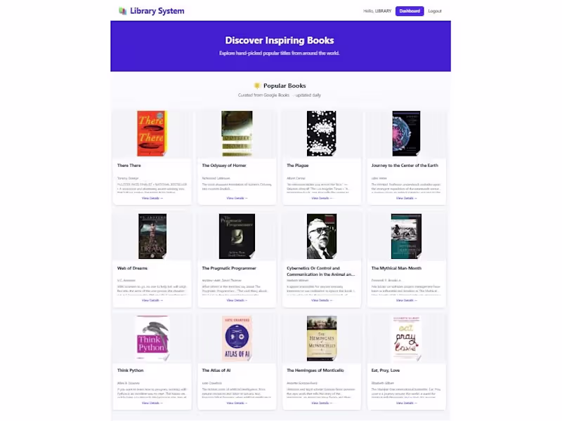 Cover image for Title
Library Management System | MERN