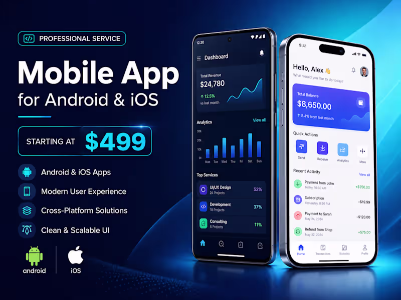 Cover image for Mobile App Development for Android & iOS