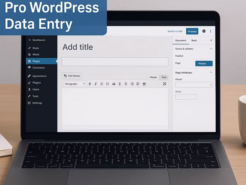Cover image for WordPress Content Upload & Page Setup