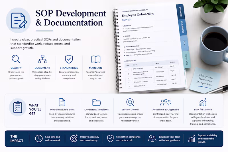 Cover image for SOP Development & Documentation