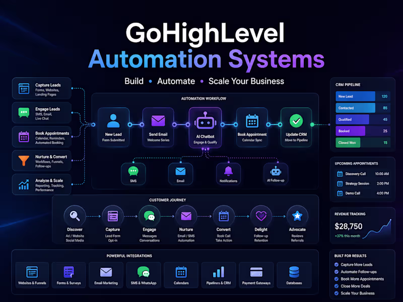 Cover image for GoHighLevel CRM Automation & AI Systems