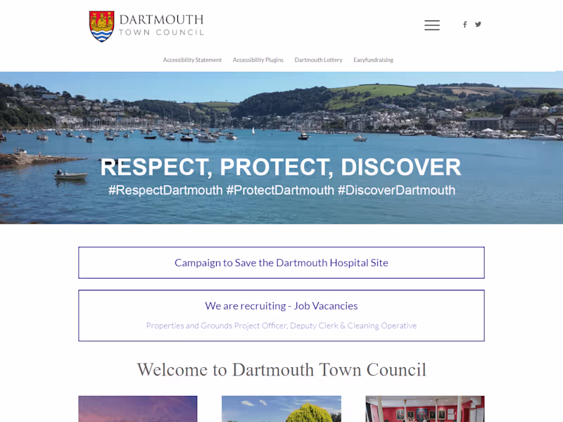Cover image for Dartmouth Town Council Website