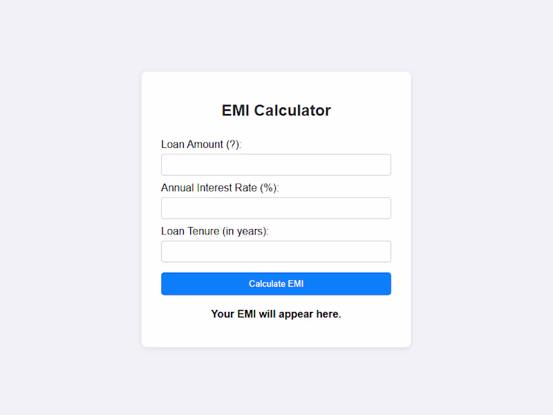 Cover image for emi calculator for finance page